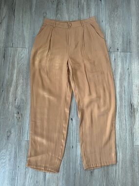 Le Lis Wide-Leg Trousers in Warm Brown